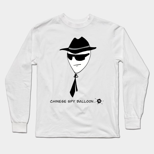 Funny Spy Balloon Long Sleeve T-Shirt by SpookySkulls